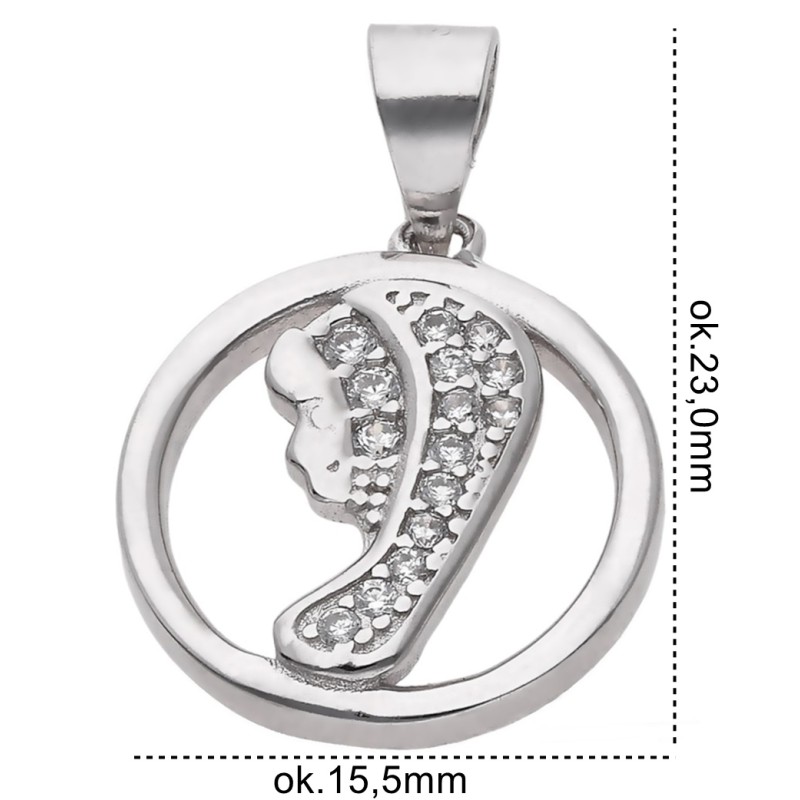 Medalik Matka Boska Fatimska Ag 925 MDS15