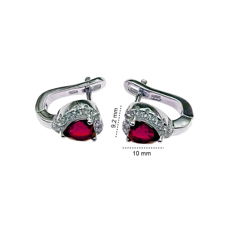 Kolczyki srebrne Ag 925 Serca IM0890524ER_RED