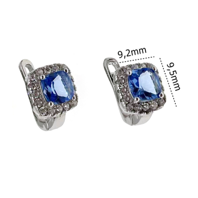 Kolczyki srebrne Ag 925 kwadraty IM0810524ER_BLUE