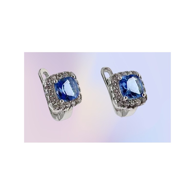 Kolczyki srebrne Ag 925 kwadraty IM0810524ER_BLUE