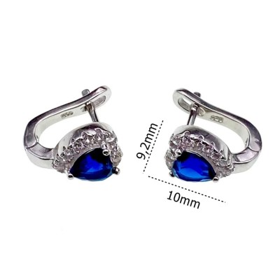Kolczyki srebrne Ag 925 Serca IM0890524ER_BLUE