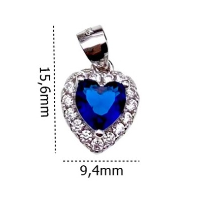Wisior srebrny Ag 925 Serce IM0890524PR_BLUE