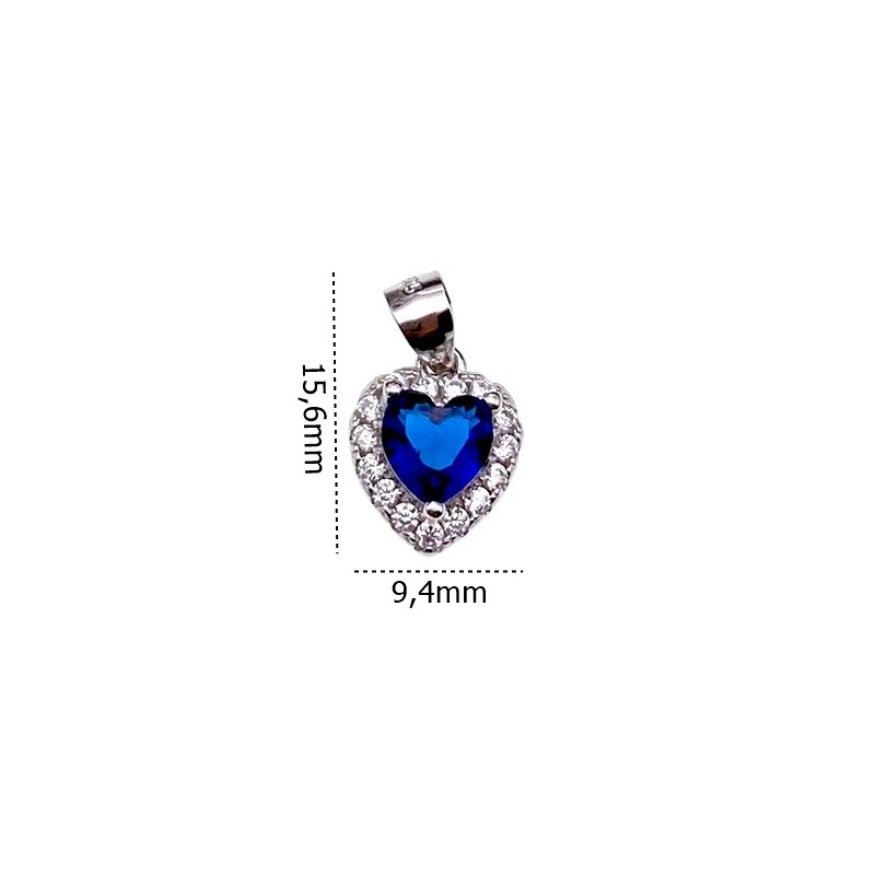 Wisior srebrny Ag 925 Serce IM0890524PR_BLUE