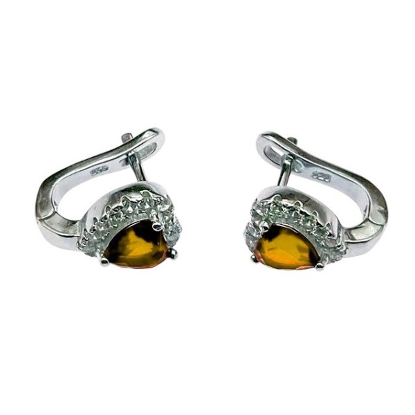 Kolczyki srebrne Ag 925 Serca IM0890524ER_YELLOW