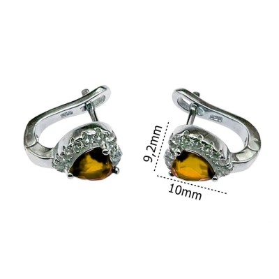 Kolczyki srebrne Ag 925 Serca IM0890524ER_YELLOW