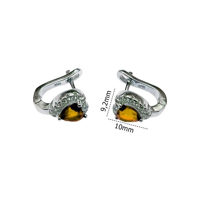 Kolczyki srebrne Ag 925 Serca IM0890524ER_YELLOW