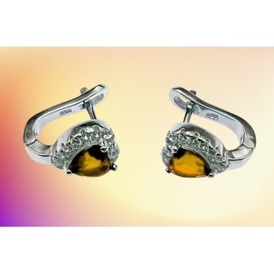 Kolczyki srebrne Ag 925 Serca IM0890524ER_YELLOW