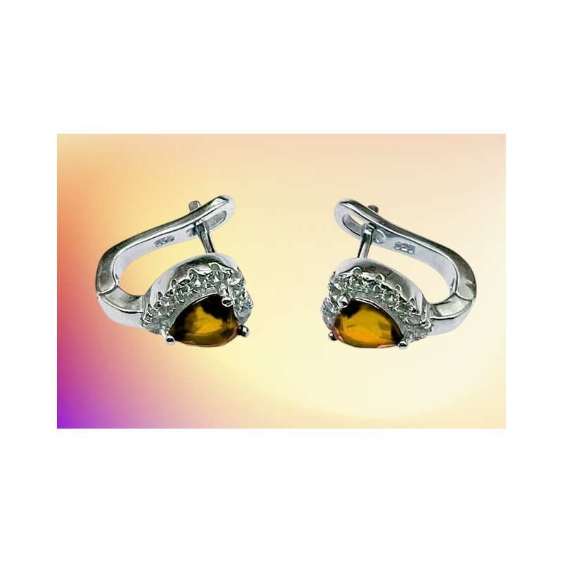 Kolczyki srebrne Ag 925 Serca IM0890524ER_YELLOW