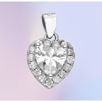 Wisior srebrny Ag 925 Serce IM0890524PR_WHITE