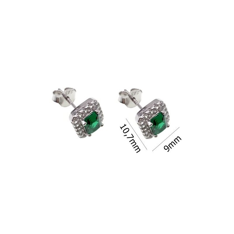 Kolczyki Ag 925 prostokąty IM0860524ER_GREEN