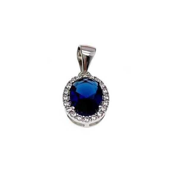 Wisior Ag 925 Owal z cyrkoniami IM0910524PR_blue
