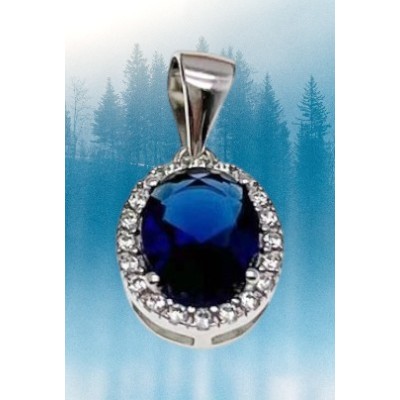 Wisior Ag 925 Owal z cyrkoniami IM0910524PR_blue