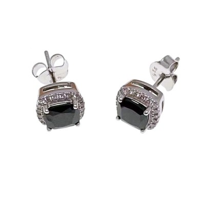 Kolczyki srebrne Ag 925 kwadraty IM0940524ER_BLACK