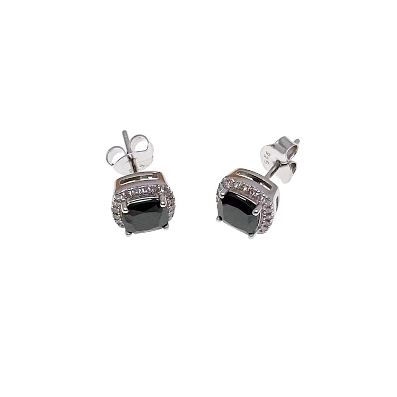 Kolczyki srebrne Ag 925 kwadraty IM0940524ER_BLACK