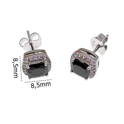 Kolczyki srebrne Ag 925 kwadraty IM0940524ER_BLACK