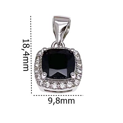 Wisior srebrny Ag 925 kwadrat IM0940524PR_BLACK