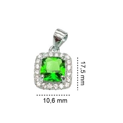 Wisior srebrny Ag 925 kwadraty IM0930524PR_GREEN