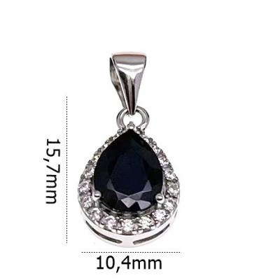 Wisior srebrny Ag 925 łezka IM0960524PR_BLACK