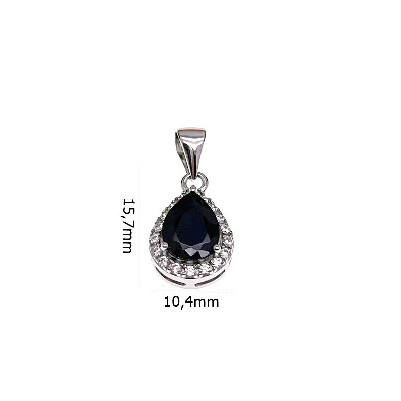 Wisior srebrny Ag 925 łezka IM0960524PR_BLACK