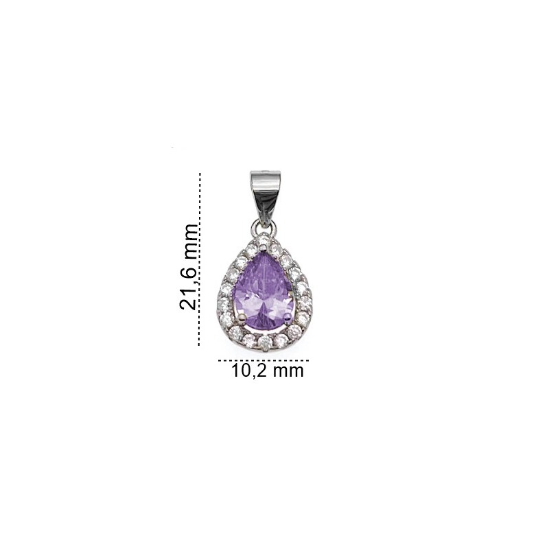 Wisior srebrny Ag 925 łezka IM0960524PR_PURPLE