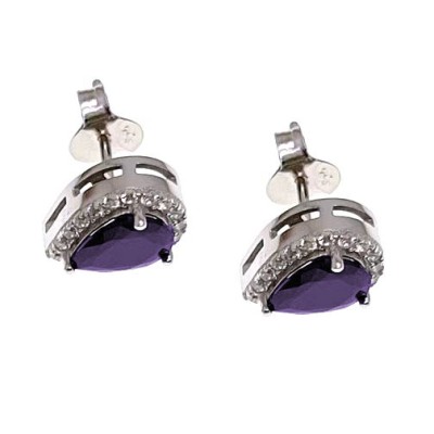 Kolczyki srebrne Ag 925 łezki IM0960524ER_PURPLE