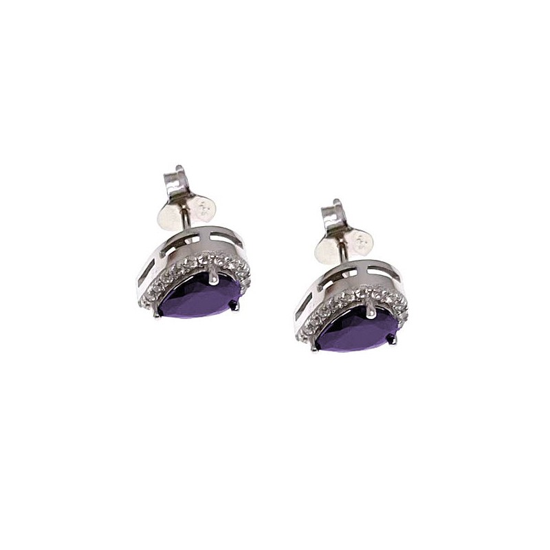Kolczyki srebrne Ag 925 łezki IM0960524ER_PURPLE