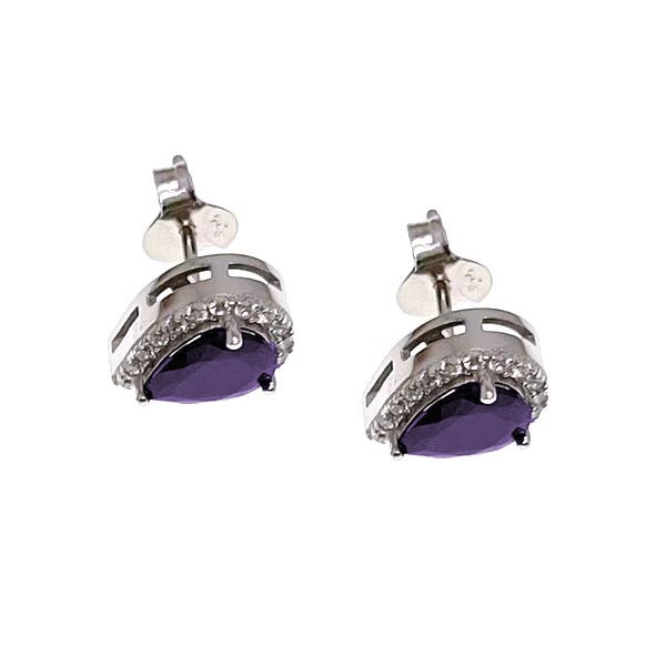 Kolczyki srebrne Ag 925 łezki IM0960524ER_PURPLE