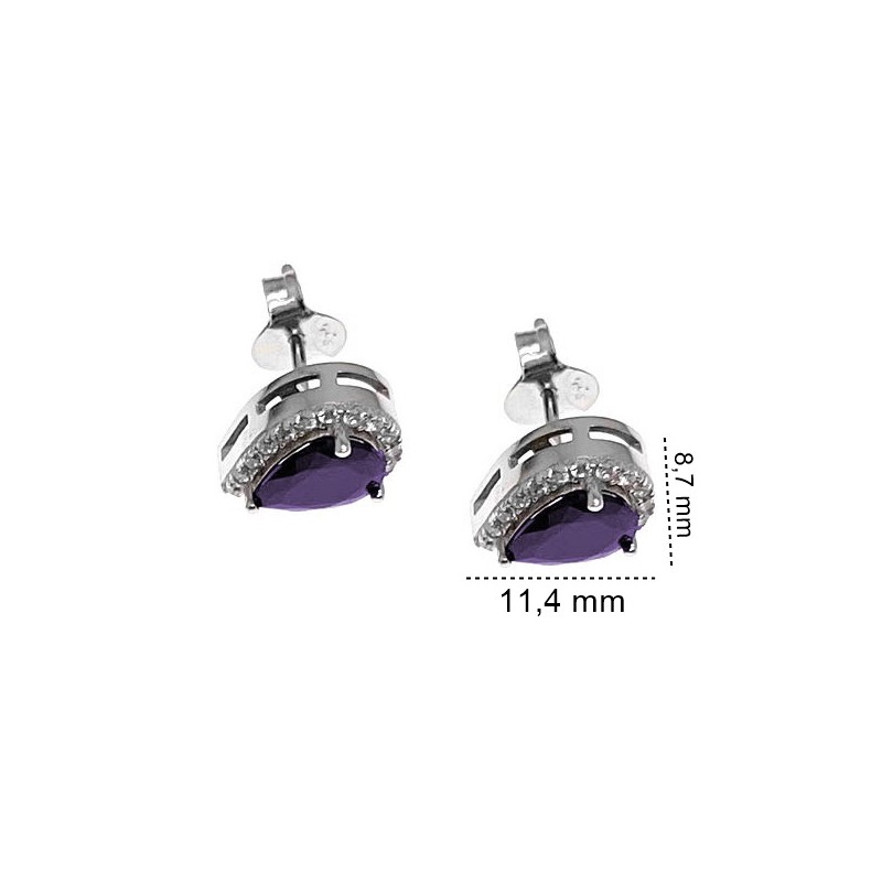 Kolczyki srebrne Ag 925 łezki IM0960524ER_PURPLE