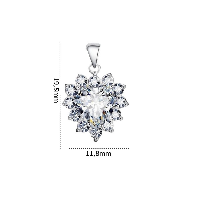 Wisior srebrny Ag 925 Serce IM0950524PR_WHITE
