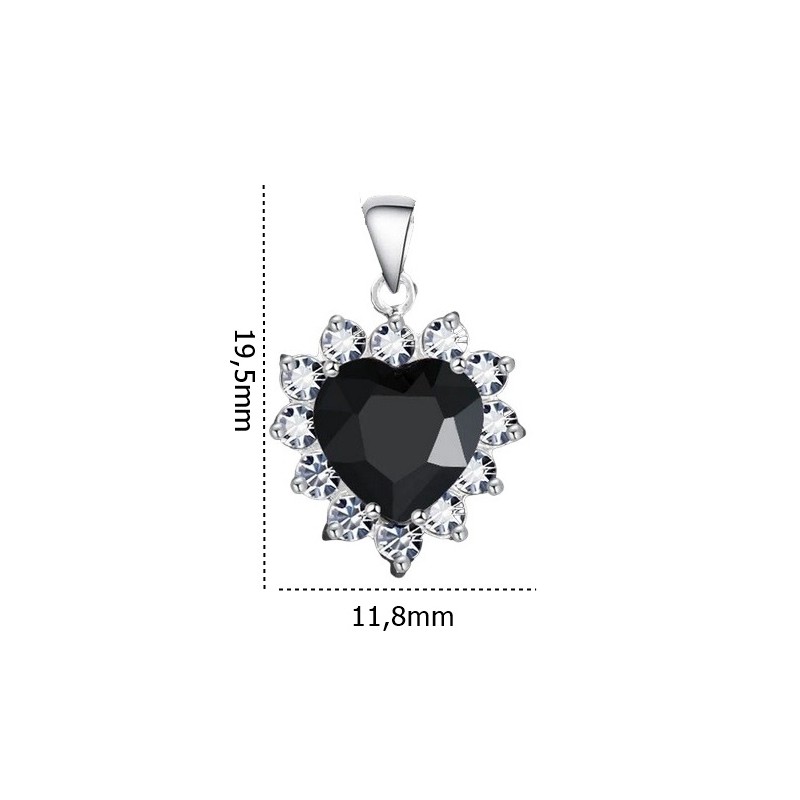 Wisior srebrny Ag 925 Serce IM0950524PR_BLACK