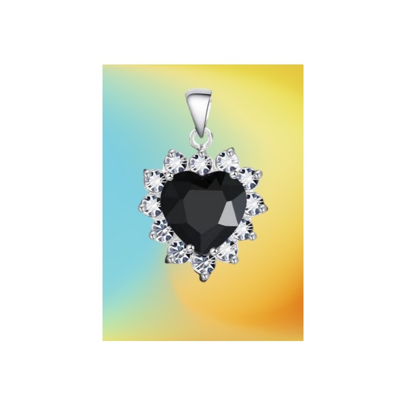 Wisior srebrny Ag 925 Serce IM0950524PR_BLACK
