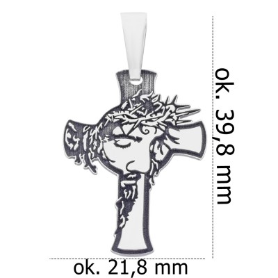 Krzyż grawerowany z wizerunkiem Jezusa KC011R