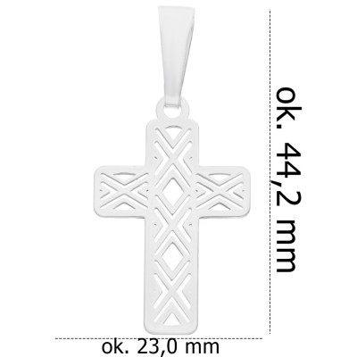 Srebrny krzyżyk ażurowy KC019R_