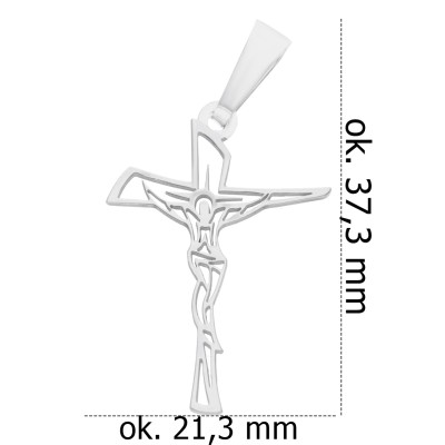 Srebrny krzyżyk ażurowy rodowany KC020R