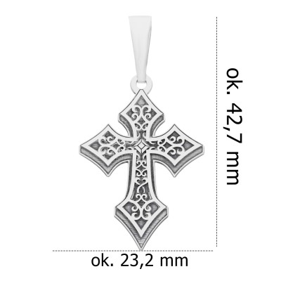 Srebrny krzyżyk ozdobny KC013R