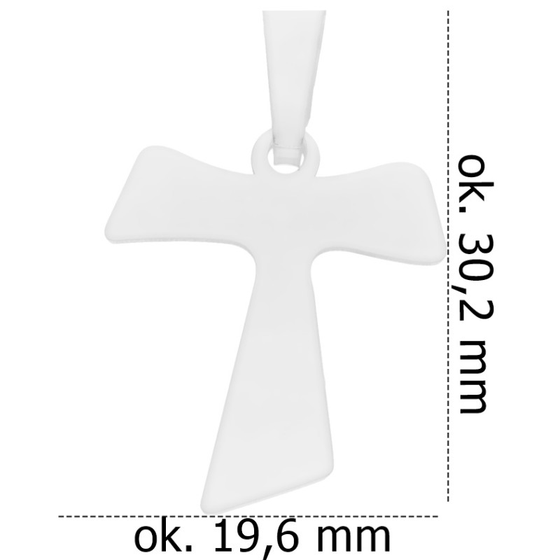 Srebrny krzyżyk rodowany KC015R