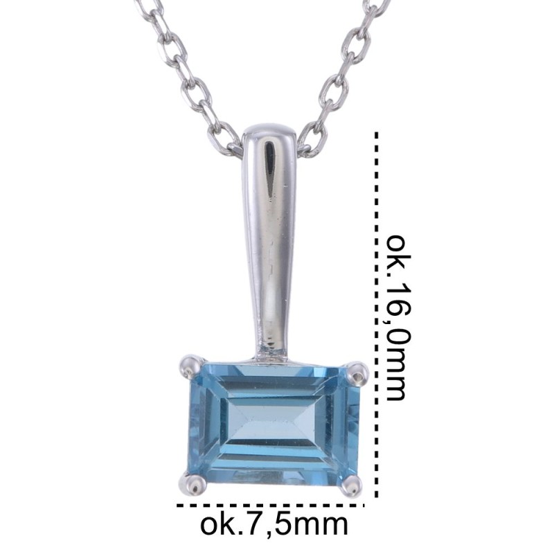 Zawieszka Ag 925 Topaz swiss blue 3533-P-SBT-WP