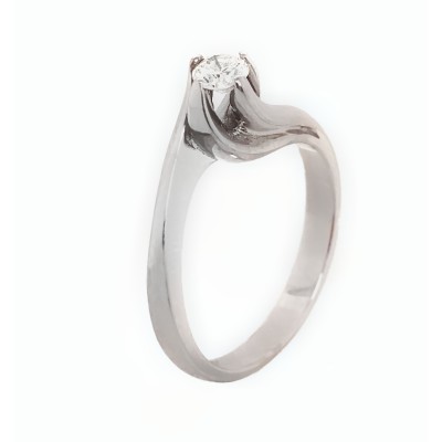 Pierścionek Au 585 z brylantem 0.19ct