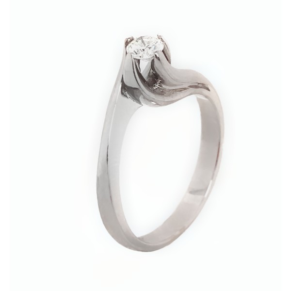 Pierścionek Au 585 z brylantem 0.19ct