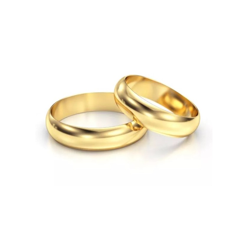 Obrączka złota Au 585 półokrągła 10003/3mm