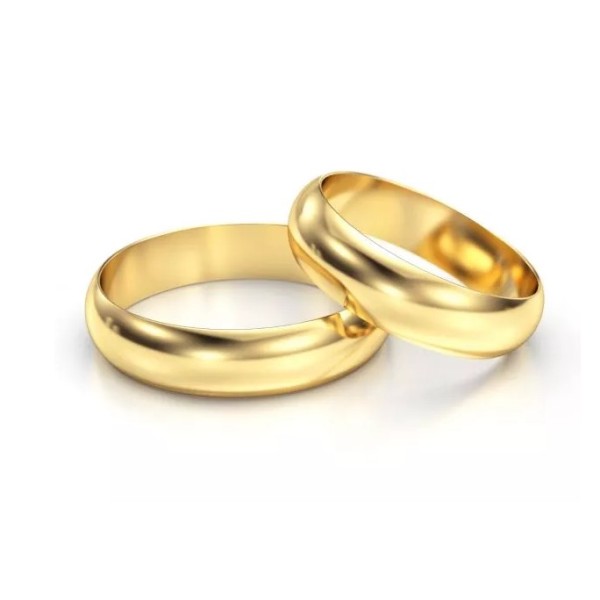 Obrączka złota Au 585 półokrągła 10003/3mm