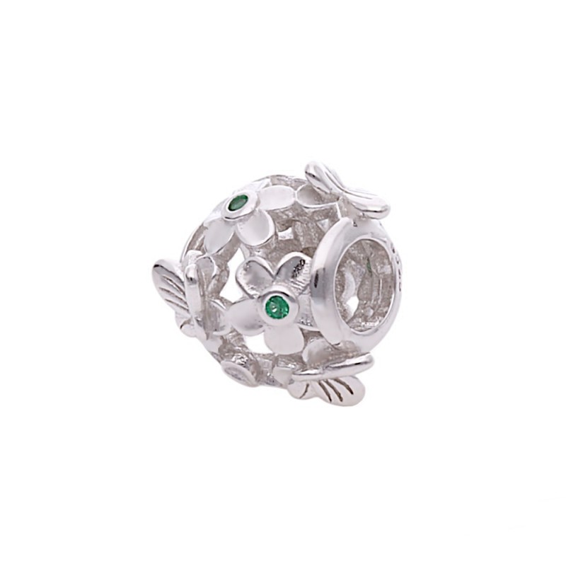 Charms srebrny Ag 925 Kwiaty motyl IM0230524CH