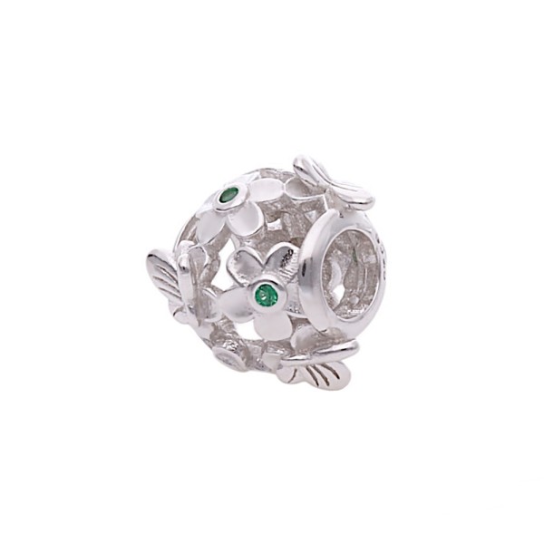 Charms srebrny Ag 925 Kwiaty motyl IM0230524CH