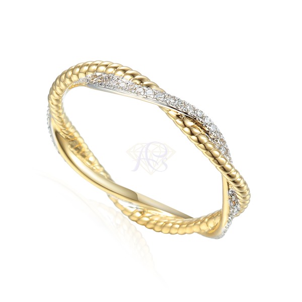 Pierścionek złoty Au 585 z diamentami R81542Y