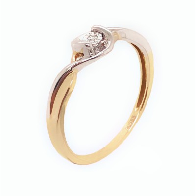 Pierścionek Au 585 z brylantem 0.01ct