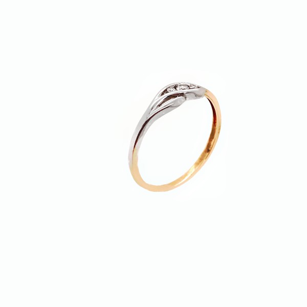 Pierścionek Au 585 z brylantami 0.05ct