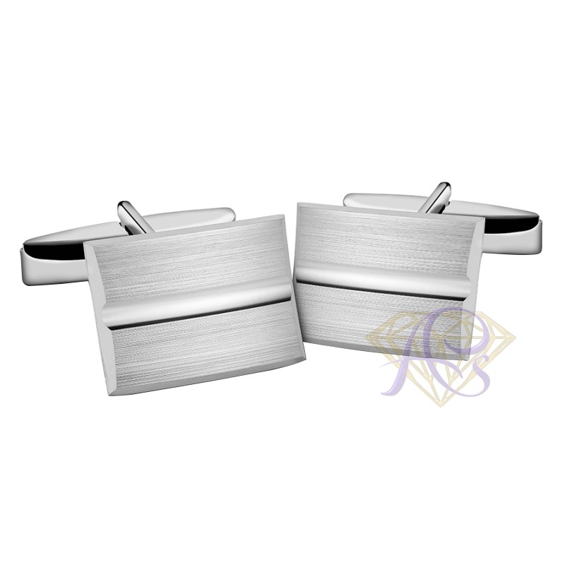 SPINKI DO KOSZULI - SREBRNE RODOWANE AG 925 SP006