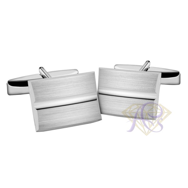 SPINKI DO KOSZULI - SREBRNE RODOWANE AG 925 SP006