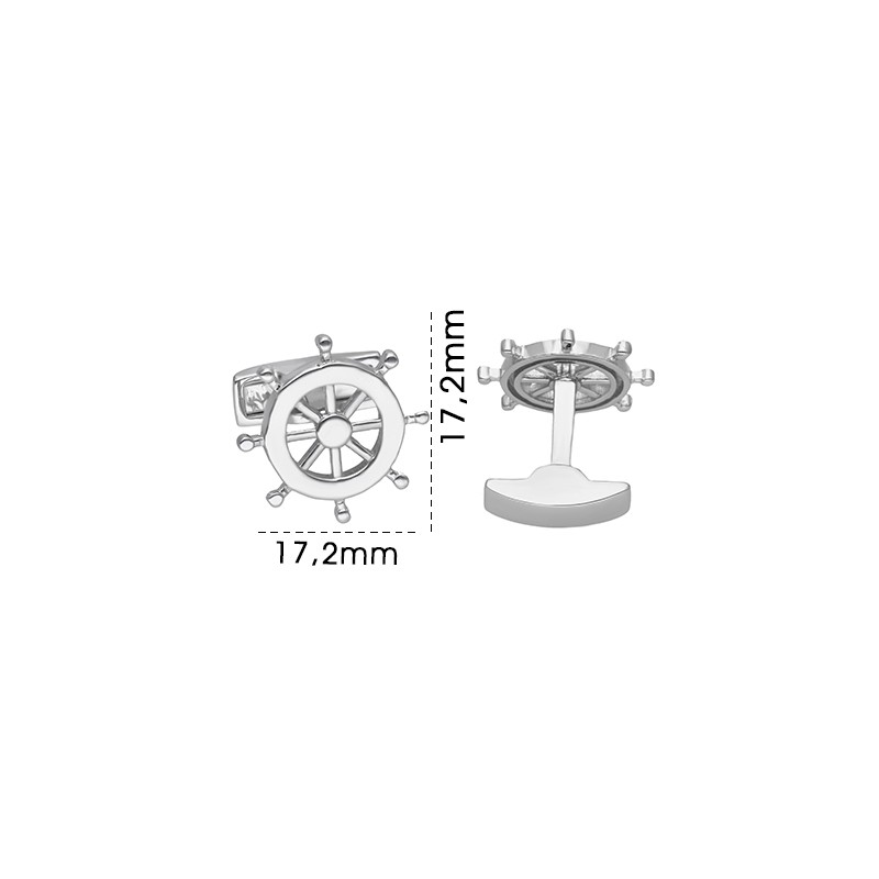 Spinki do koszuli - srebrne rodowane Ag 925 SP044