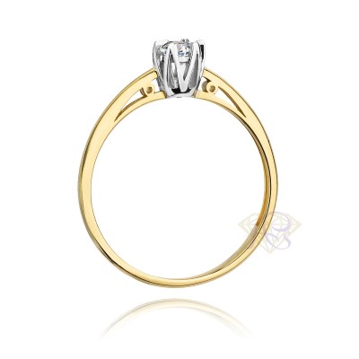 Pierścionek złoty Au 585 z brylantem 0.15ct W-133